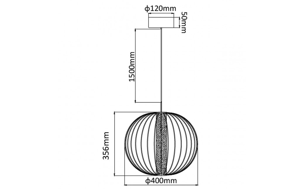 Light Prestige Treviso wisząca mała czarna LED czarny LP-798/1P S BK