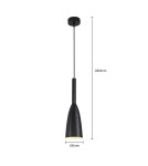 Pendant lamps - Light Prestige Solin pendant black E27 black LP-181/1P BK - product 7