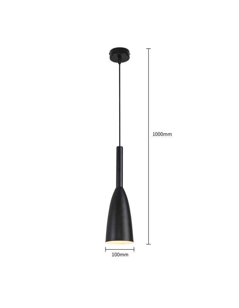 Pendant lamps - Light Prestige Solin pendant black E27 black LP-181/1P BK - product kolory-swiatla.pl 7