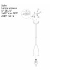 Pendant lamps - Light Prestige Solin pendant white E27 white LP-181/1P WH - product 5