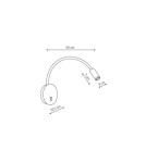 Reading wall lamps - Light Prestige Senise wall lamp white LED white LP-2021/1W WH - product 4