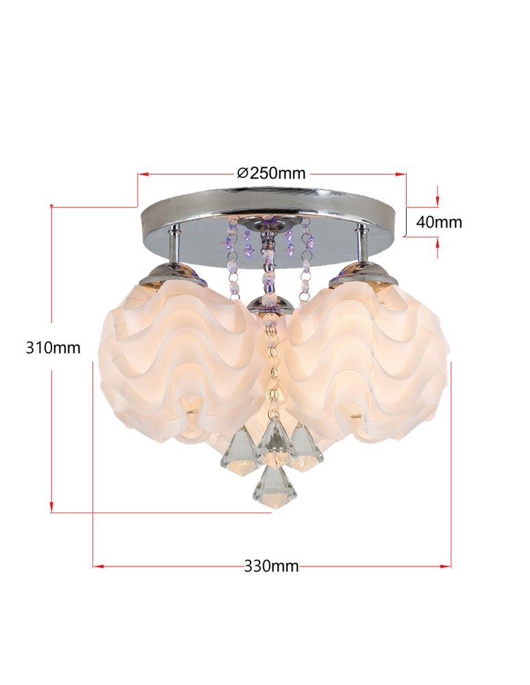 Ceiling lamps - Light Prestige Sada 3 plafond E14 white, silver LP-119/3C - product kolory-swiatla.pl 8
