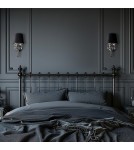 Glamour wall lamps - Light Prestige Vigo wall lamp black E14 chrome / black LP-0412/1W BK - product 2