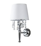 Glamour wall lamps - Light Prestige Vigo wall lamp white E14 chrome/white LP-0412/1W WH - product 1