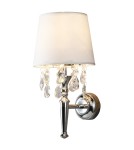 Glamour wall lamps - Light Prestige Vigo wall lamp white E14 chrome/white LP-0412/1W WH - product 2