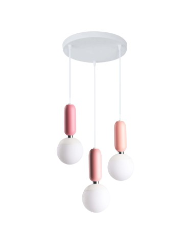 Light Prestige Rubi 3 pendant lamp pink LP-044/3P Pink xE14 Pink.