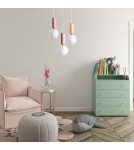 Pink pendant lamps - Light Prestige Rubi 3 pendant lamp pink LP-044/3P Pink xE14 Pink. - product 2