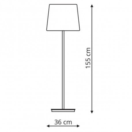 Light Prestige Marbella podłogowa czarna E27 czarny LP-332/1F BK