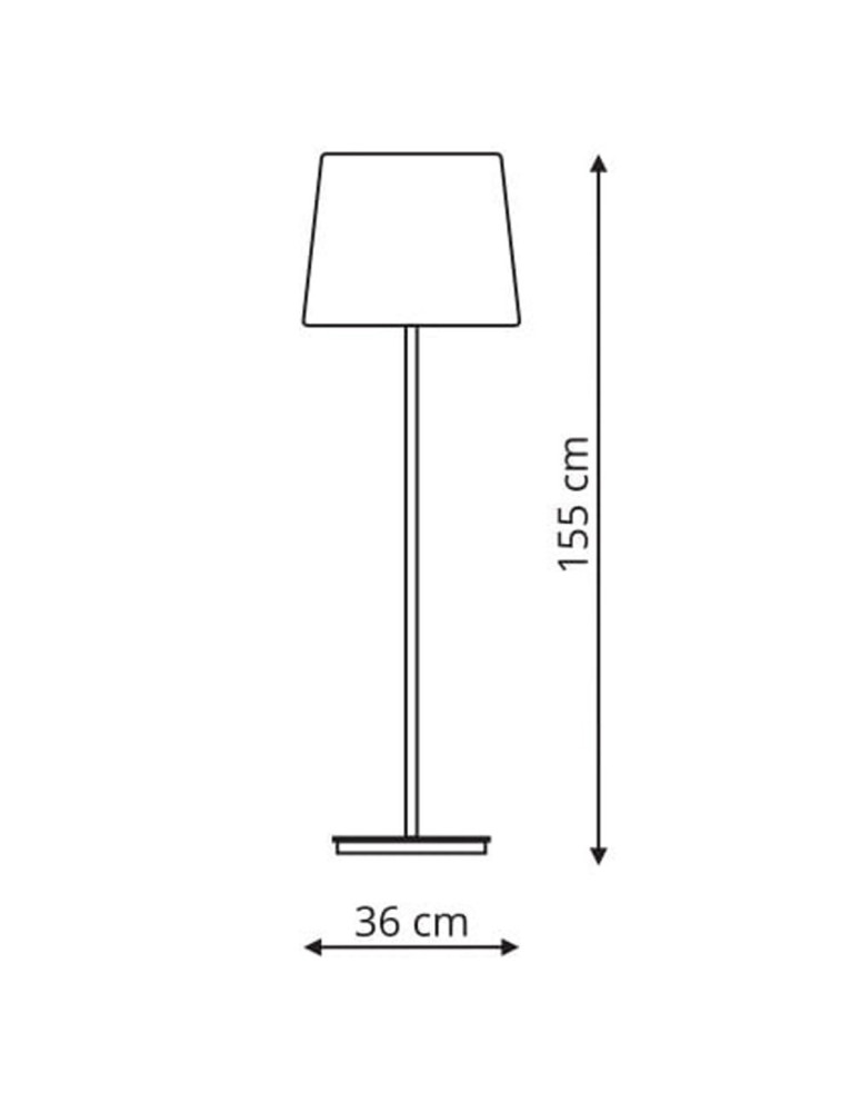 Floor lamps with lampshade - Light Prestige Marbella floor lamp black E27 black LP-332/1F BK - product kolory-swiatla.pl 3