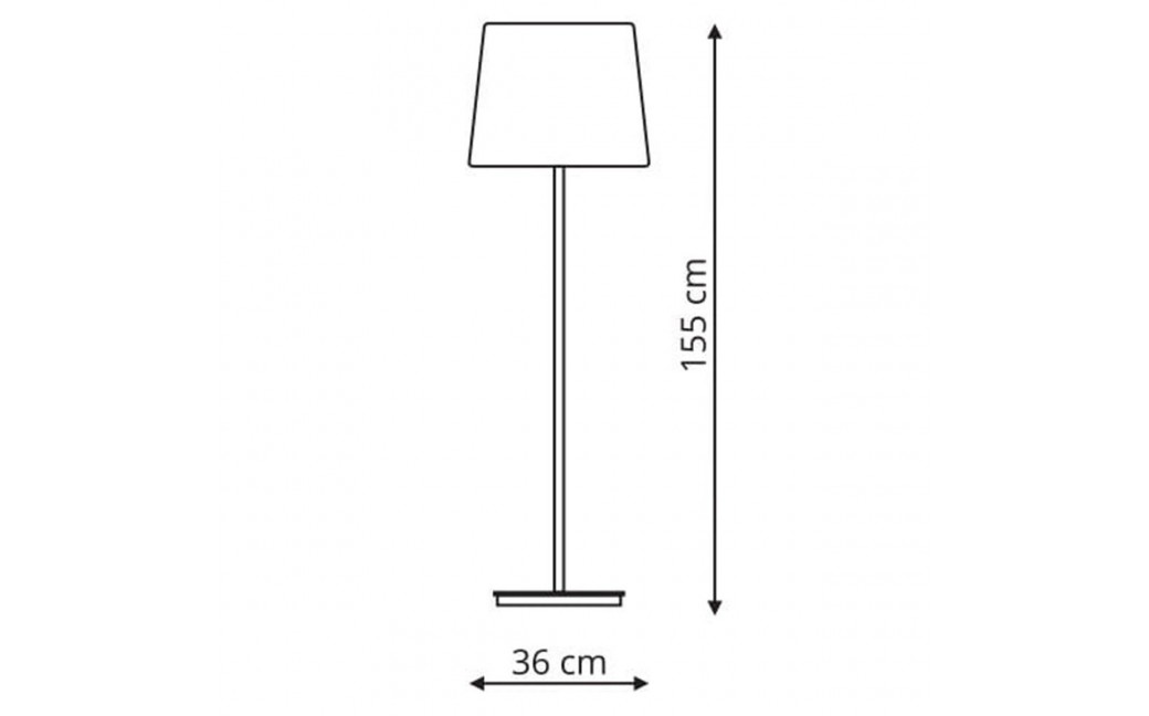 Light Prestige Marbella podłogowa czarna E27 czarny LP-332/1F BK