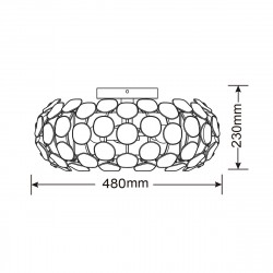 Light Prestige Ferrara plafon L E14 chrom LP-17060/3C