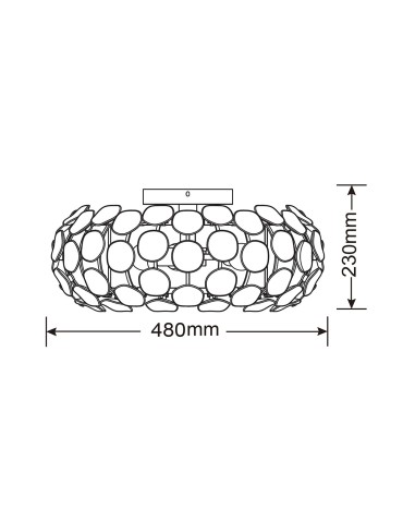 Light Prestige Ferrara plafond L E14 chrome LP-17060/3C