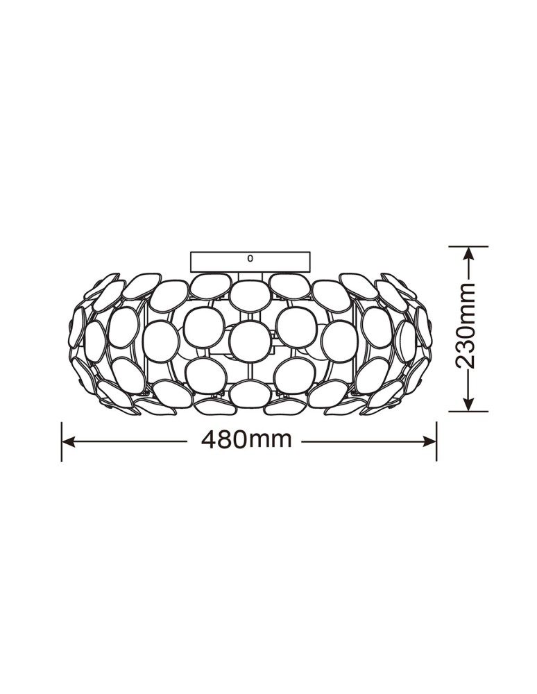 Glamour ceiling lamps - Light Prestige Ferrara plafond L E14 chrome LP-17060/3C - product kolory-swiatla.pl 1