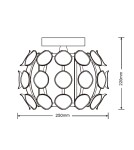 Glamour ceiling lamps - Light Prestige Ferrara plafond S E14 chrome LP-17060/1C - product 2