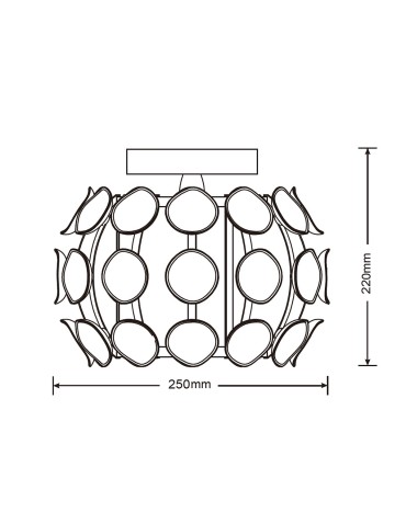 Light Prestige Ferrara plafon S E14 chrom LP-17060/1C - produkt 2