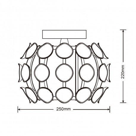 Light Prestige Ferrara plafon S E14 chrom LP-17060/1C