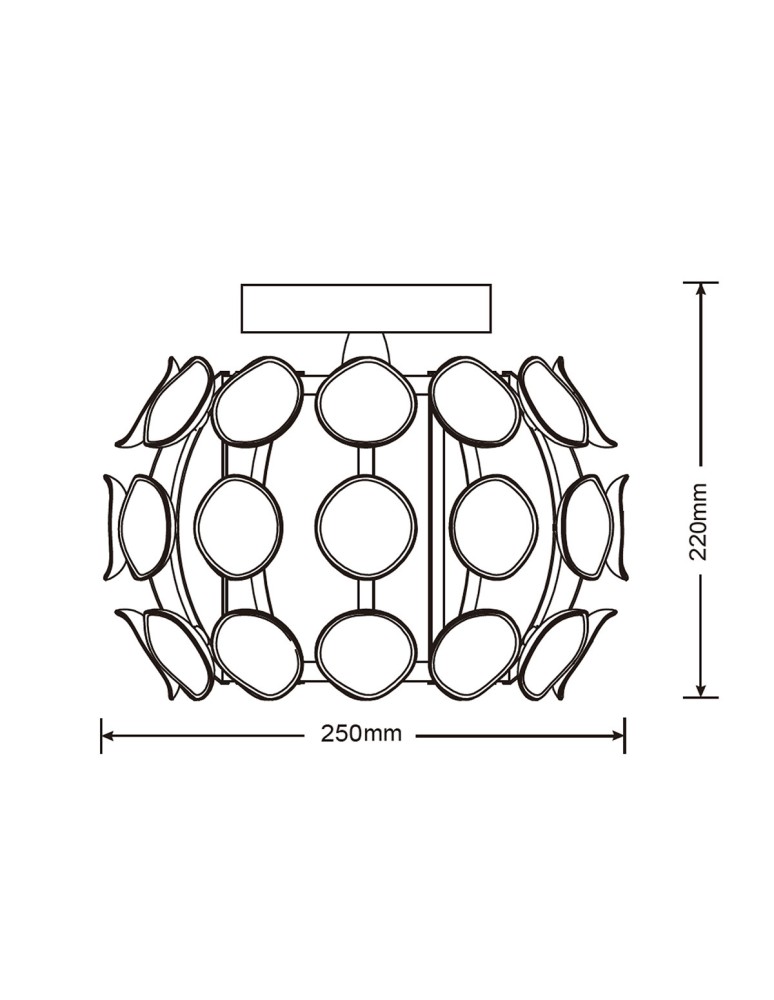 Glamour ceiling lamps - Light Prestige Ferrara plafond S E14 chrome LP-17060/1C - product kolory-swiatla.pl 2