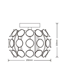 Light Prestige Ferrara plafond S E14 chrome LP-17060/1C - product 2