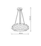 Pendant lamps - Light Prestige Ferrara pendant E14 chrome LP-17060/3P - product 3