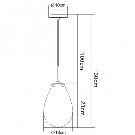 Light Prestige Fondi 1 wisząca E14 transparentny LP-1214/1P