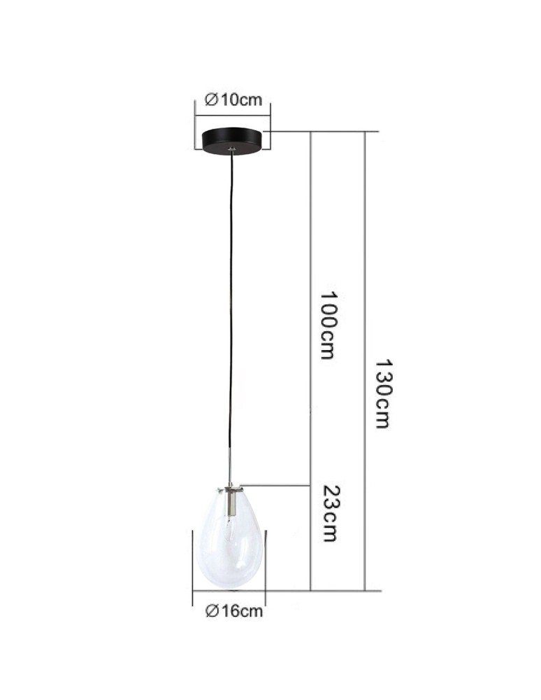 Pendant lamps - Light Prestige Fondi 1 pendant E14 transparent LP-1214/1P - product kolory-swiatla.pl 10