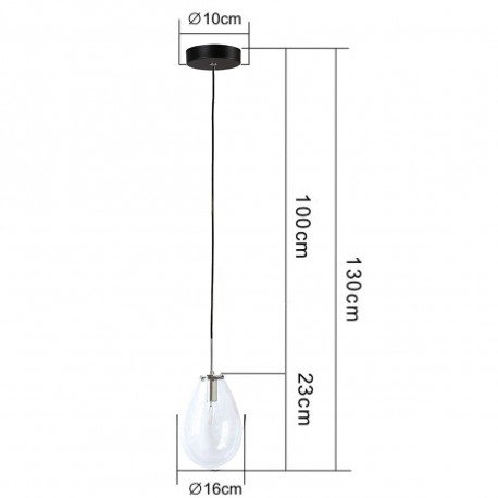 Light Prestige Fondi 1 wisząca E14 transparentny LP-1214/1P