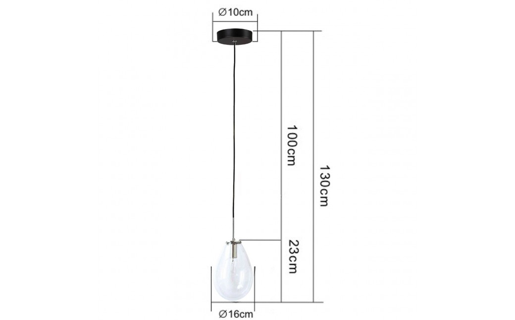 Light Prestige Fondi 1 wisząca E14 transparentny LP-1214/1P