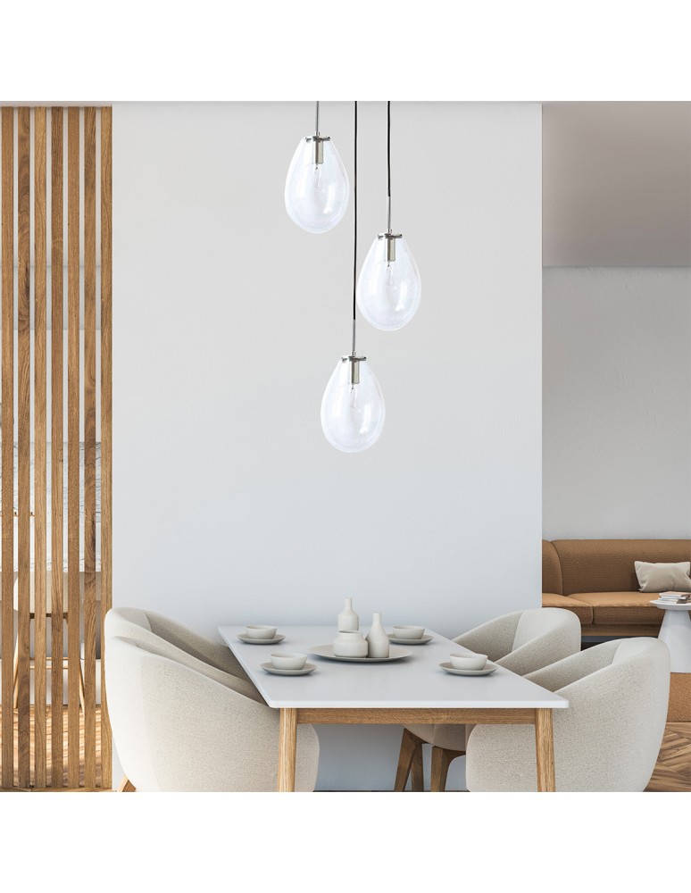 Pendant lamps - Light Prestige Fondi 3 pendant E14 transparent LP-1214/3P - product kolory-swiatla.pl 2