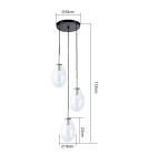 Pendant lamps - Light Prestige Fondi 3 pendant E14 transparent LP-1214/3P - product 7