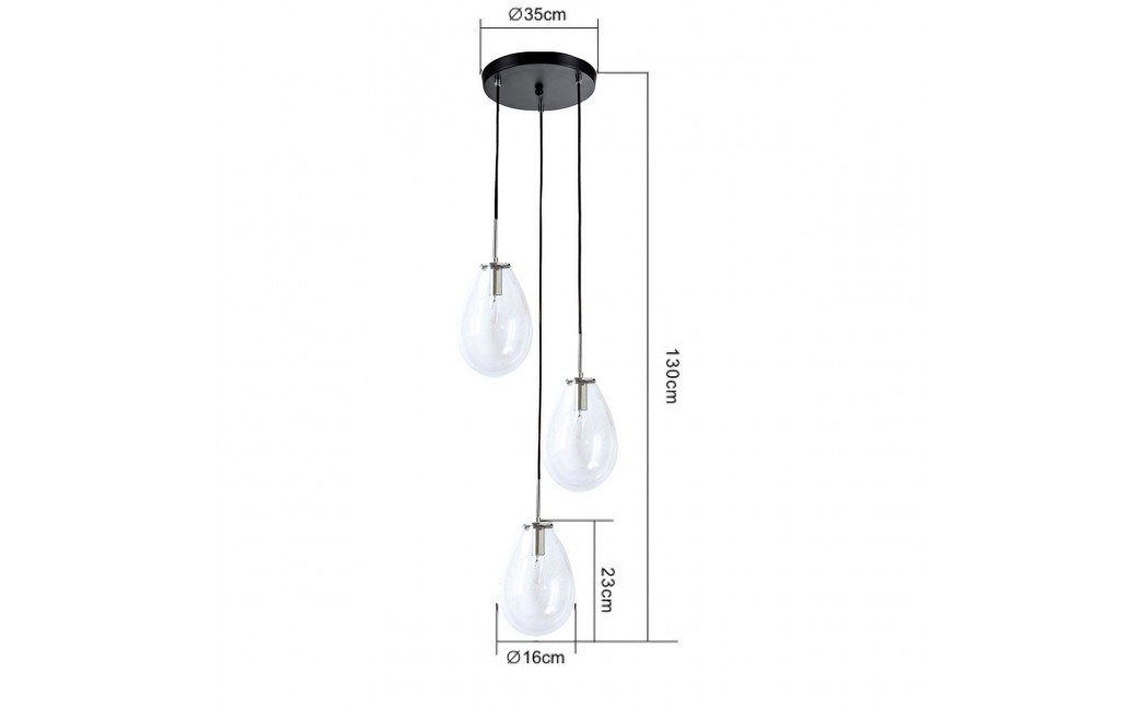 Light Prestige Fondi 3 wiszaca E14 transparentny LP-1214/3P