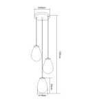 Pendant lamps - Light Prestige Fondi 3 pendant E14 transparent LP-1214/3P - product 8