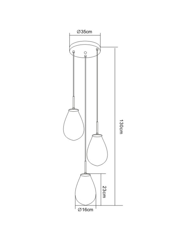 Pendant lamps - Light Prestige Fondi 3 pendant E14 transparent LP-1214/3P - product kolory-swiatla.pl 8