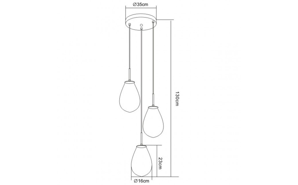 Light Prestige Fondi 3 wiszaca E14 transparentny LP-1214/3P