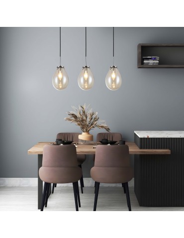 Light Prestige Fondi 3 linia wisząca E14 czarny LP-1214/3L - produkt 2