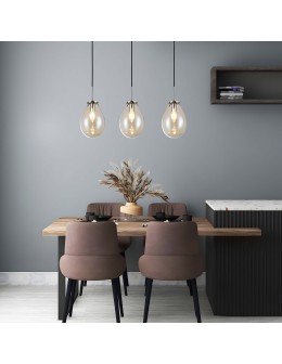 Light Prestige Fondi 3 linia wisząca E14 czarny LP-1214/3L - produkt 2