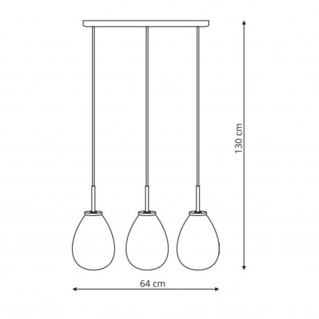 Light Prestige Fondi 3 linia wisząca E14 czarny LP-1214/3L