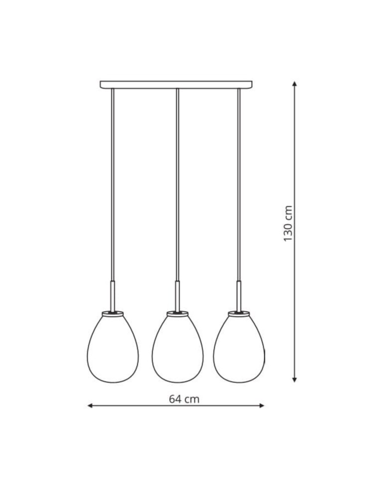 Pendant lamps on a strip - Light Prestige Fondi 3 pendant line E14 black LP-1214/3L - product kolory-swiatla.pl 4