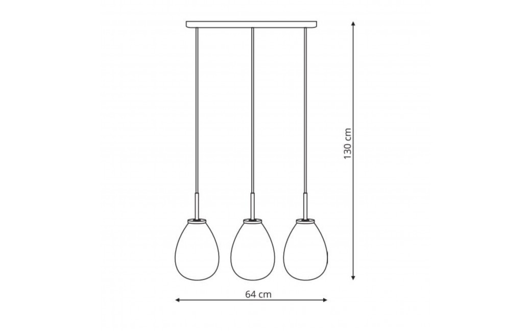 Light Prestige Fondi 3 linia wisząca E14 czarny LP-1214/3L