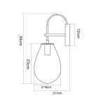 Wall lamps - Light Prestige Fondi wall lamp E14 transparent LP-1214/1W - product 2