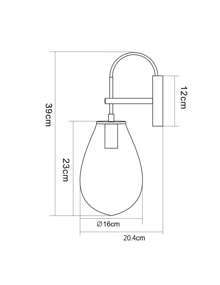Wall lamps - Light Prestige Fondi wall lamp E14 transparent LP-1214/1W - product kolory-swiatla.pl 2