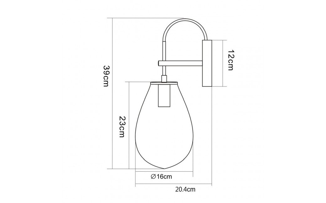 Light Prestige Fondi kinkiet E14 transparentny LP-1214/1W