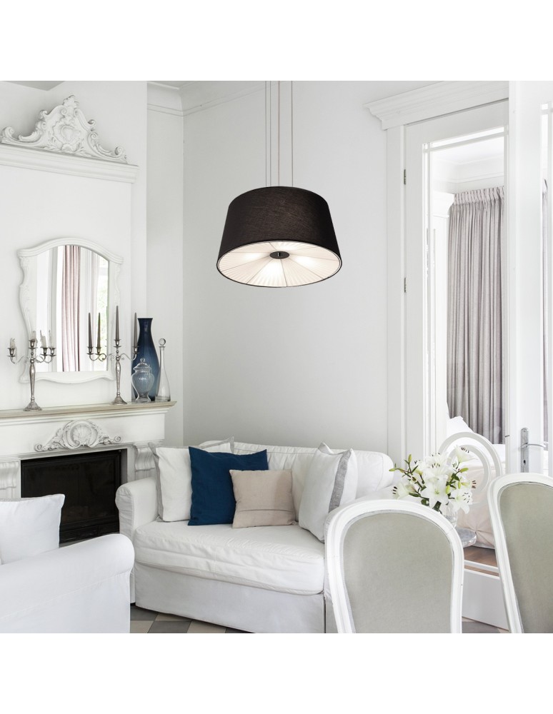 Pendant lamps with lampshade - Light Prestige Bali pendant black E27 black LP-1322/1P BK - product kolory-swiatla.pl 4