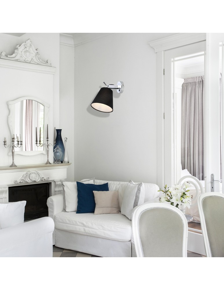 Wall lamps with lampshade - Light Prestige Bali wall lamp black E14 black LP-5031/1W BK - product kolory-swiatla.pl 2