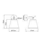 Wall lamps with lampshade - Light Prestige Bali wall lamp black E14 black LP-5031/1W BK - product 3