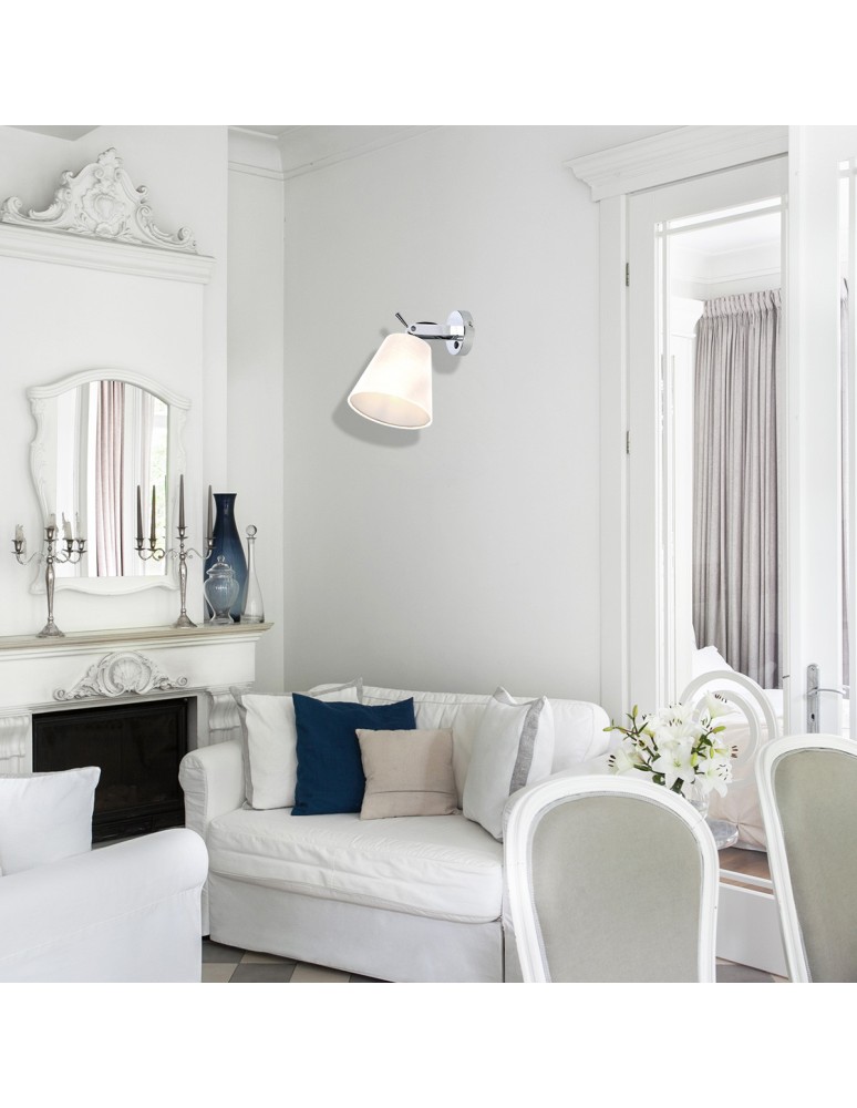 Wall lamps with lampshade - Light Prestige Bali wall lamp white E14 white LP-5031/1W WH - product kolory-swiatla.pl 2