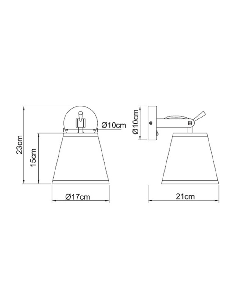 Wall lamps with lampshade - Light Prestige Bali wall lamp white E14 white LP-5031/1W WH - product kolory-swiatla.pl 6