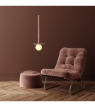 Pendant lamps rose gold - Light Prestige Bolita small pendant pink gold G9 pink gold LP-048/1PS GR - product 2