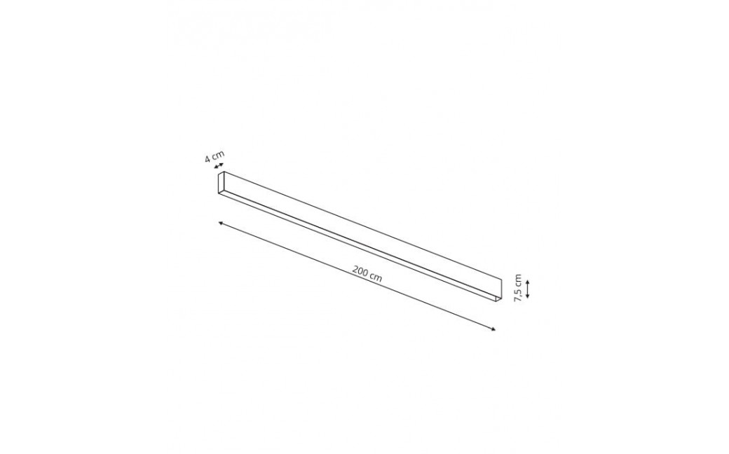 Light Prestige Szyna do systemu Magnetic 2 m czarny LP-E020-MAG-BK