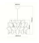 Children's pendant lamps - Light Prestige Farfalla 1 pendant dark pink E27 dark pink LP-3439/1P dark pink - product 6