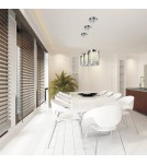 LED pendant lamps - Light Prestige Cantos 1 pendant LED transparent LP-1114/1P - product 2